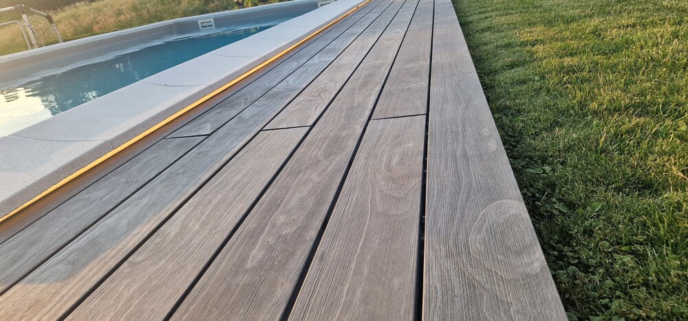 Accoya Grey pool surround